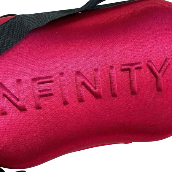 Nfinity Red Zip Around Hard Sided Cheerleading Shoe Case Shoulder Strap - Picture 2 of 5